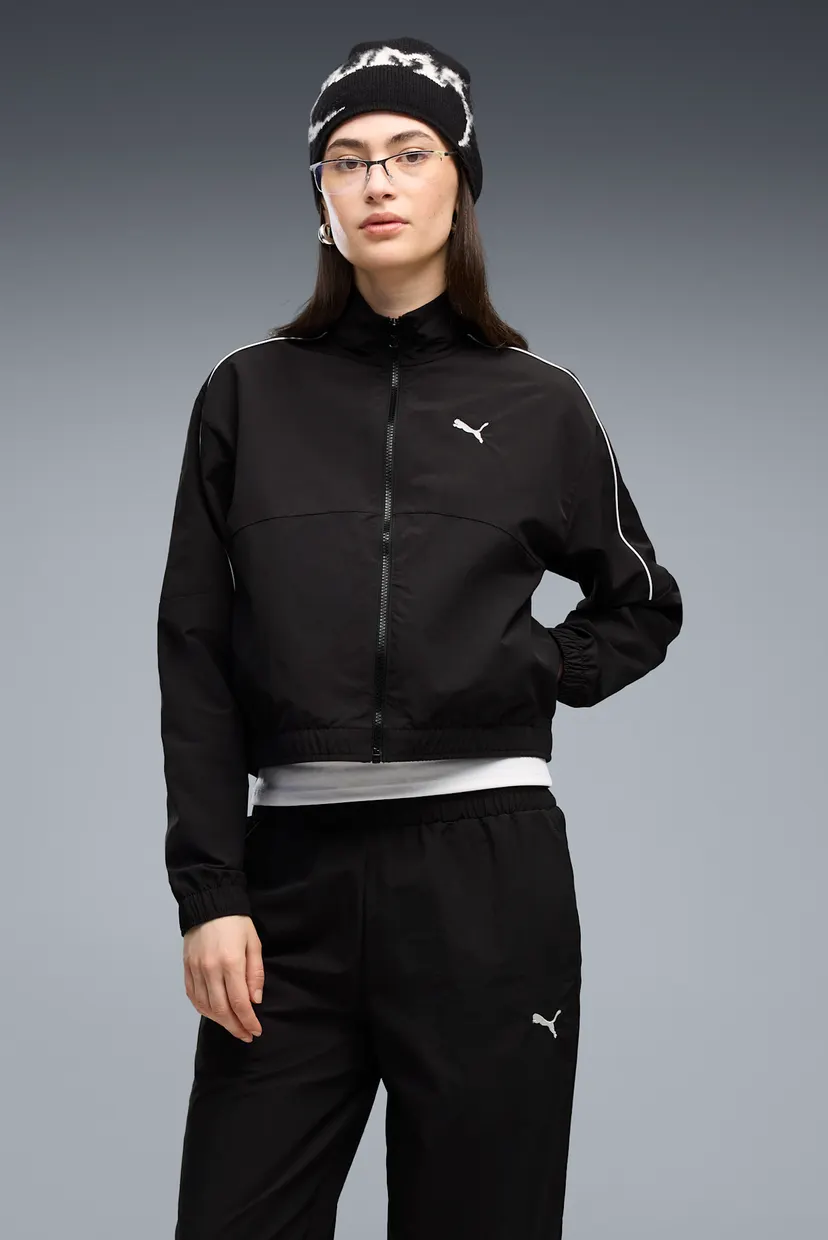 Жіночий чорний спортивний костюм (кофта, штани) Woven Tracksuit Women 3