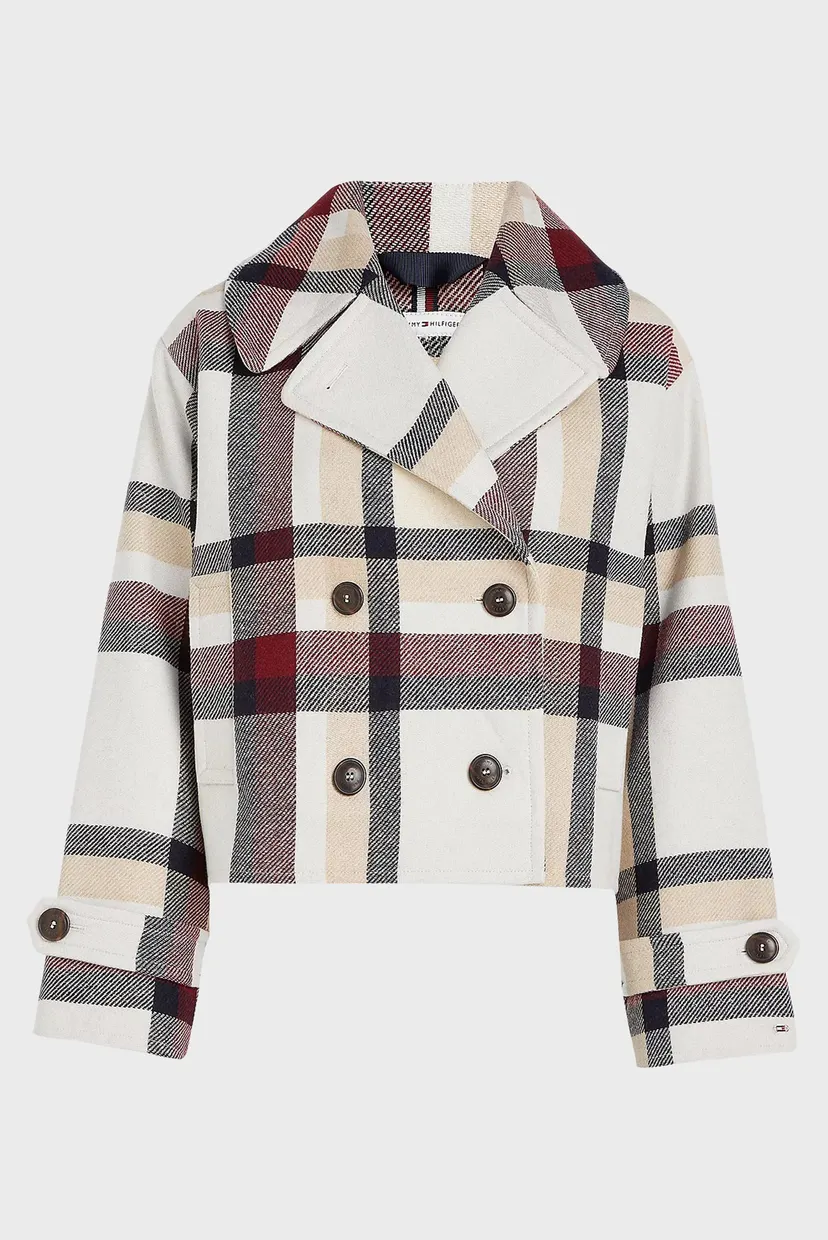 Жіноче картате вовняне пальто WOOL BLEND CHECK 6