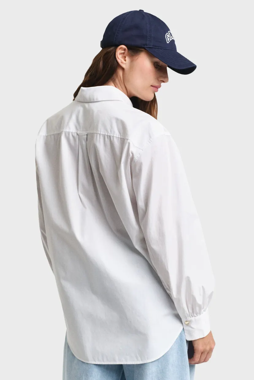 Женская белая рубашка REL VOLUME SLEEVE POPLIN 3