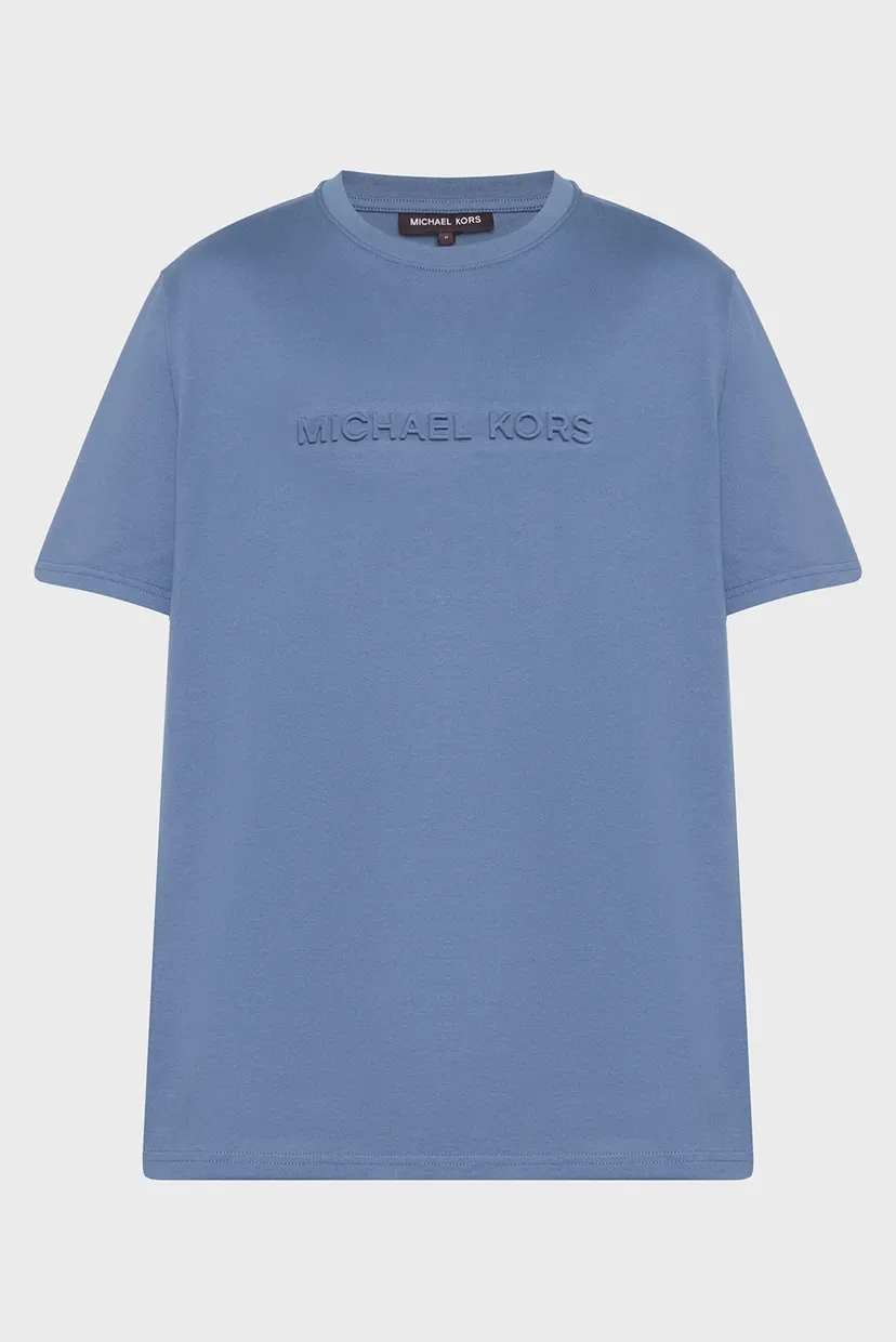 Чоловіча синя футболка EMBOSSED LOGO TEE 4