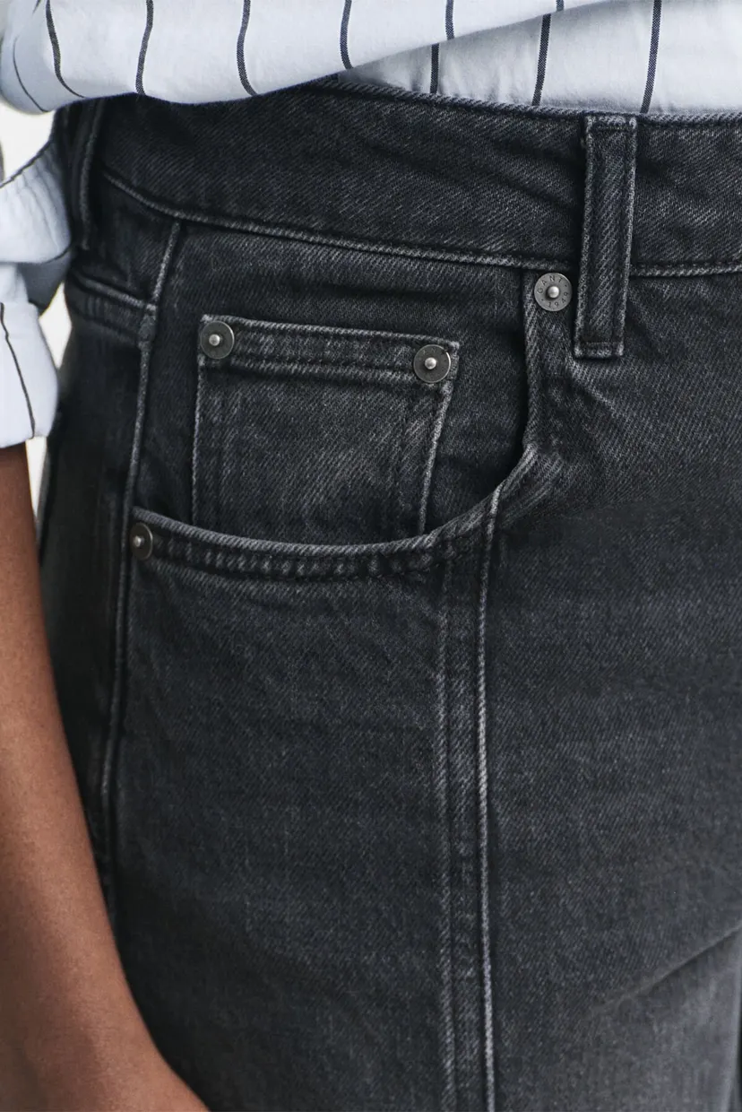Женские темно-серые джинсы RELAXED STRETCH SEAM JEANS 4