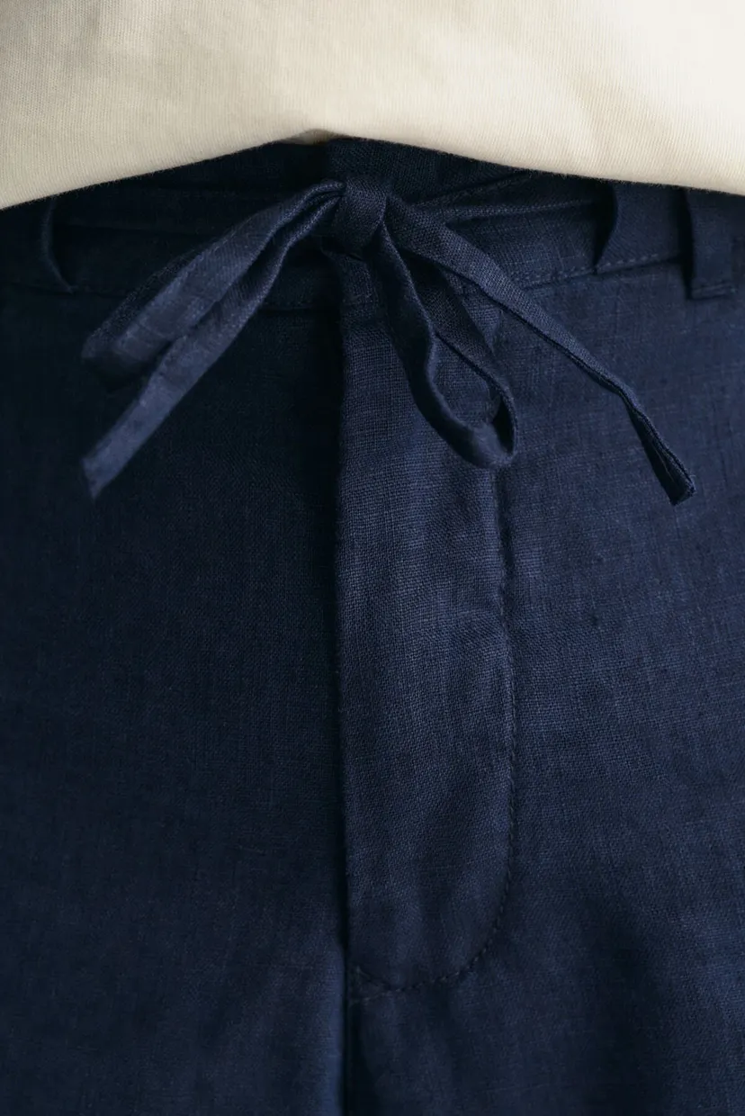 Чоловічі темно-сині лляні шорти RELAXED LINEN DS 6