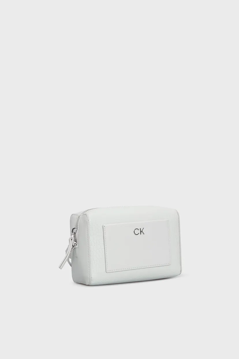 Жіноча біла сумка CK DAILY CAMERA BAG CROCO 3