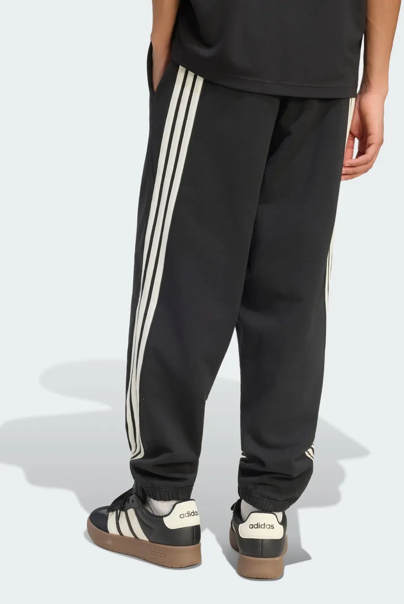 Чоловічі чорні спортивні штани ADIDAS KIT 3-STRIPES REGULAR CUFFED 3