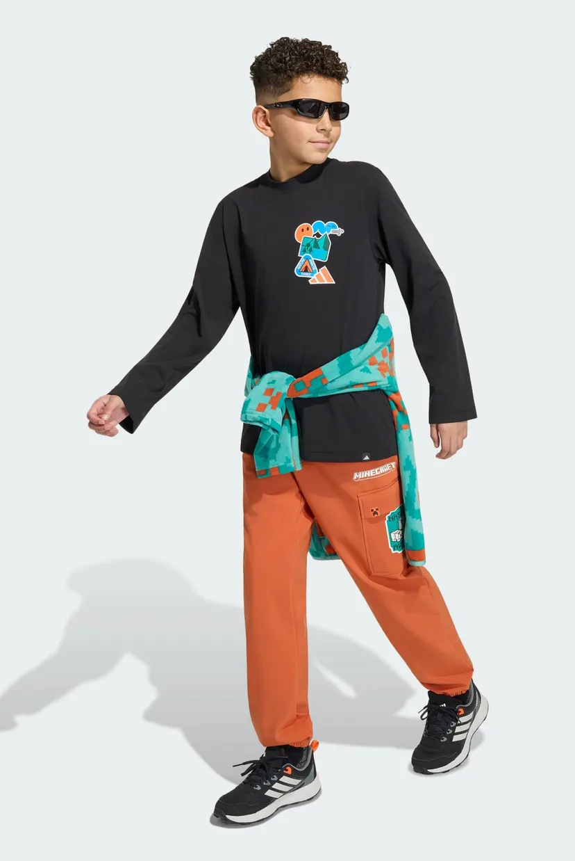 Дитячі помаранчеві спортивні штани Adidas Minecraft Terrex CLIMAWARM Softshell 8