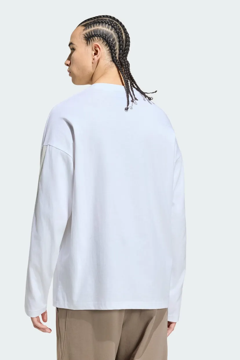 Чоловічий білий лонгслів ADIDAS KIT 3-STRIPES 3