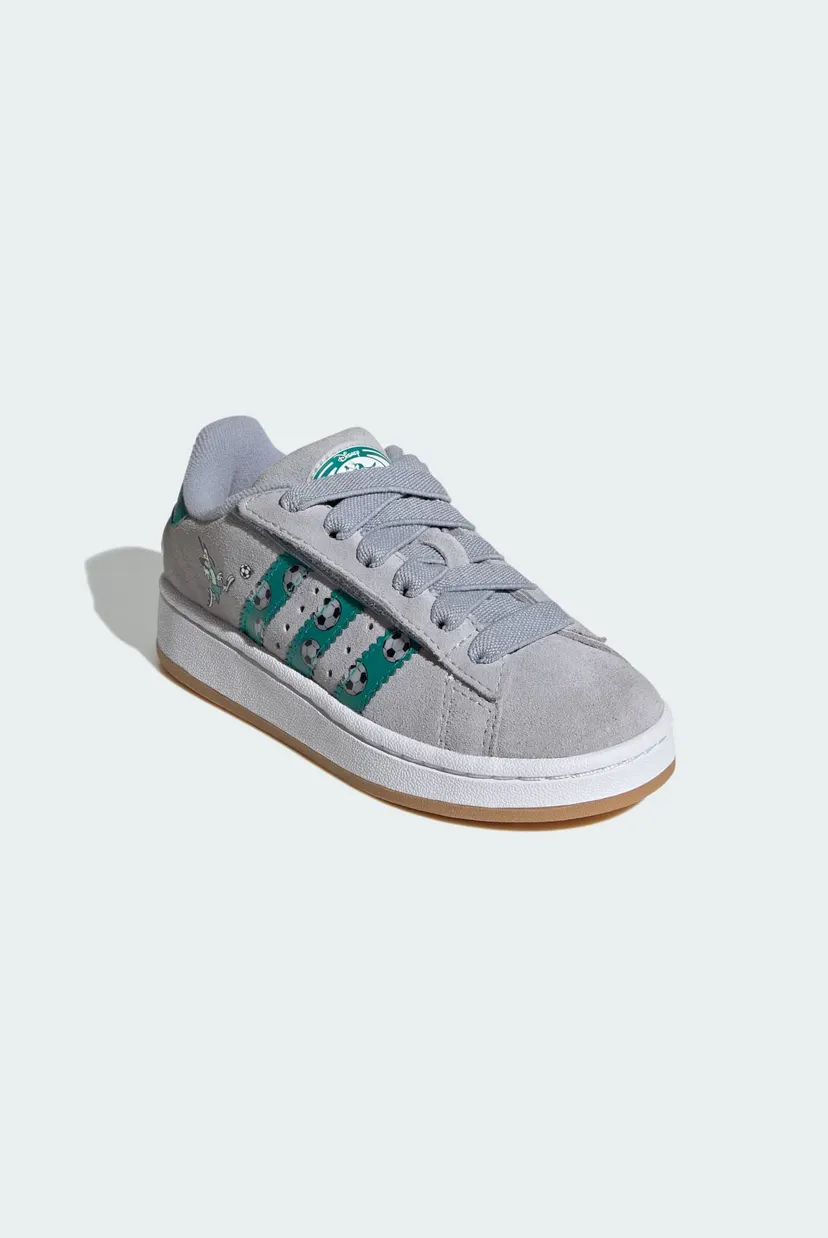 Дитячі сірі замшеві снікерси ADIDAS DISNEY CAMPUS 00s LED LIGHTS COMFORT CLOSURE ELASTIC LACE 4