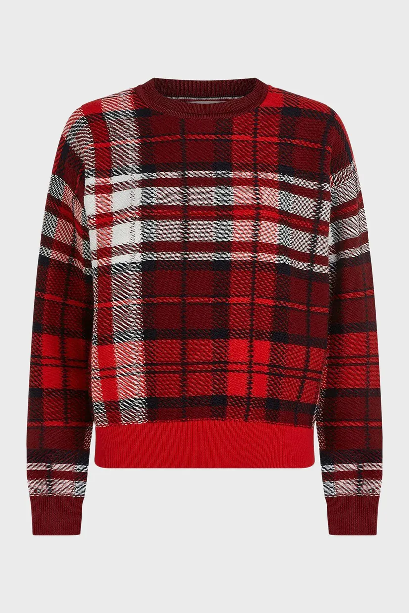 Жіночий картатий джемпер TARTAN CHECK CO C-NK 6