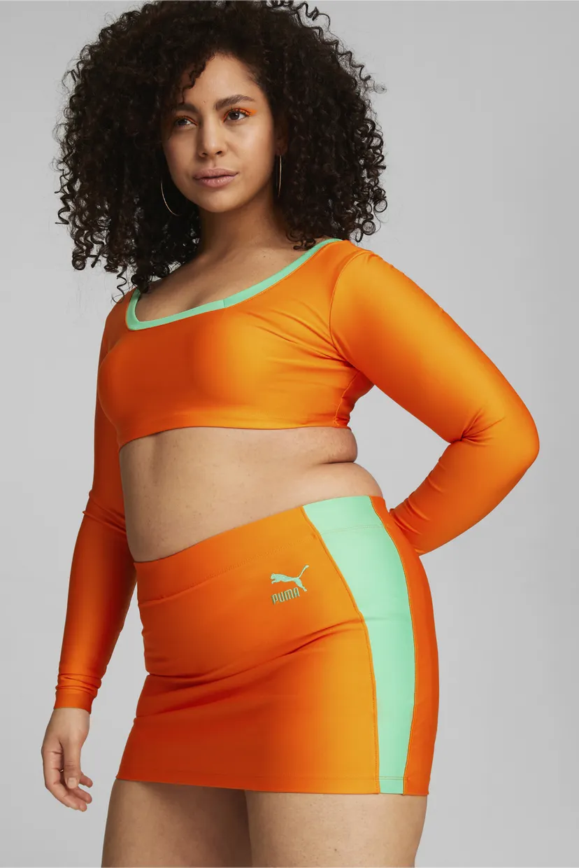 Жіночий помаранчевий топ PUMA x DUA LIPA Long Sleeve Crop Tee