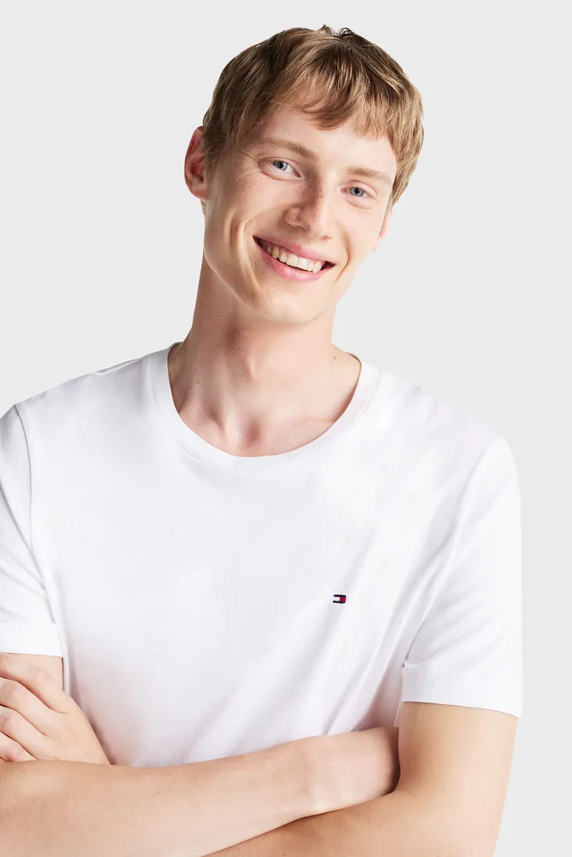 Чоловіча біла футболка ESSENTIAL REG FIT SOLID TEE 4