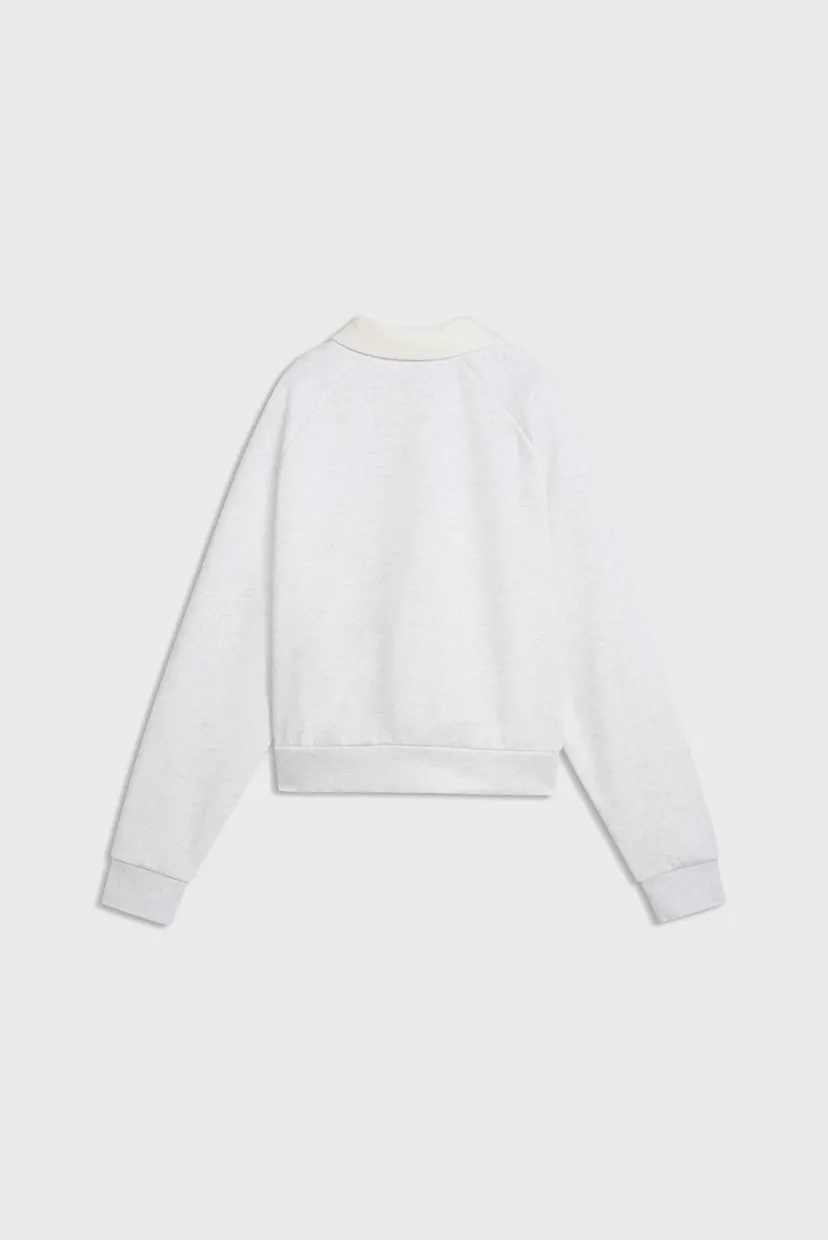 Женское белое поло PUMA Class Relaxed Long Sleeve Fleece Polo Women 5