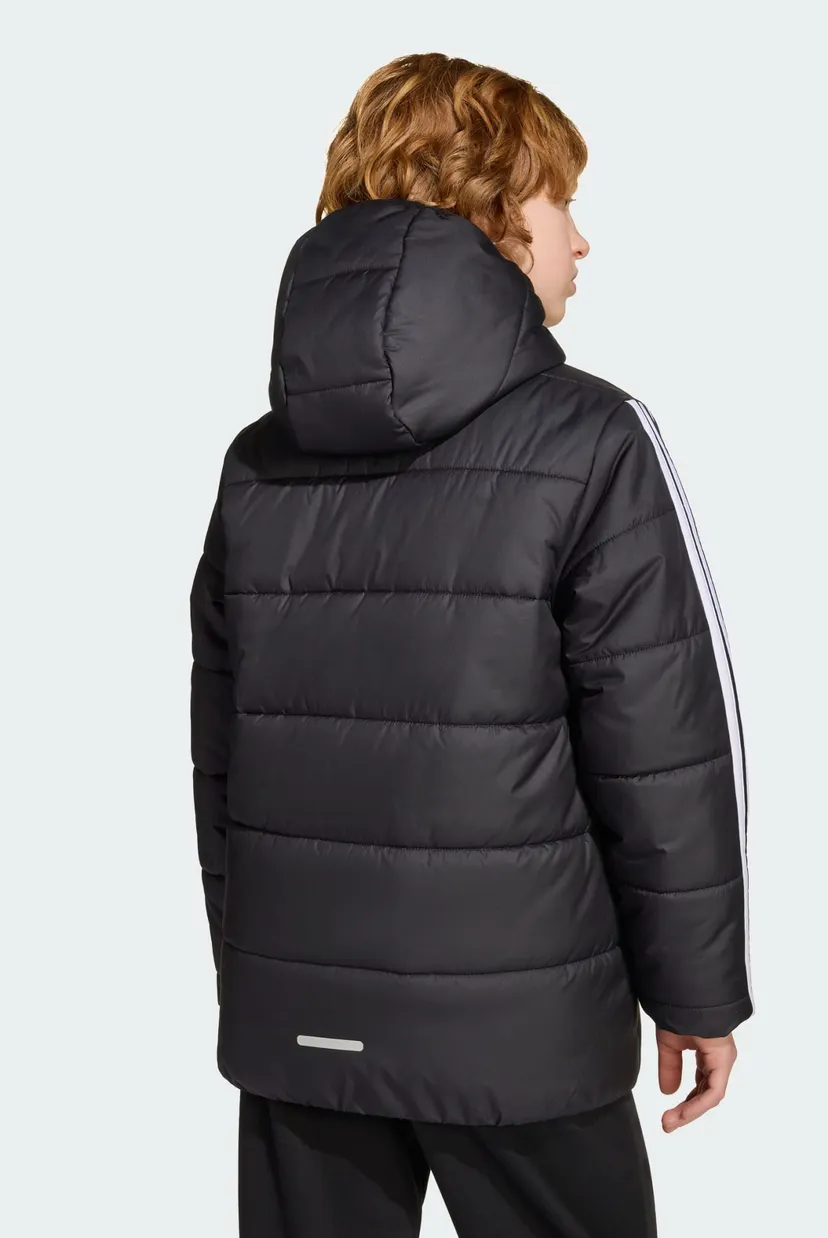 Детская черная куртка Essentials 3-Stripes Padded Kids 8