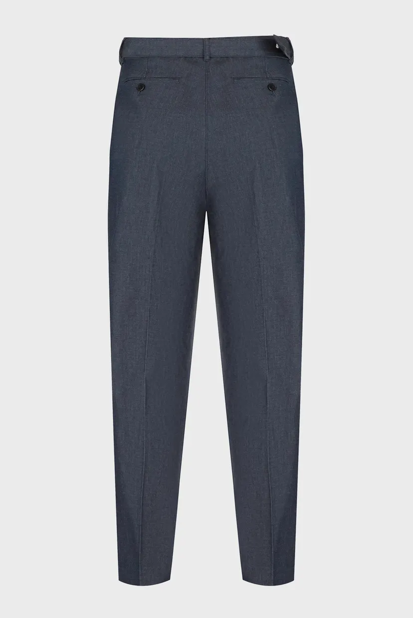 Чоловічі темно-сині брюки BELTED CHAMBRAY TROUSER 5