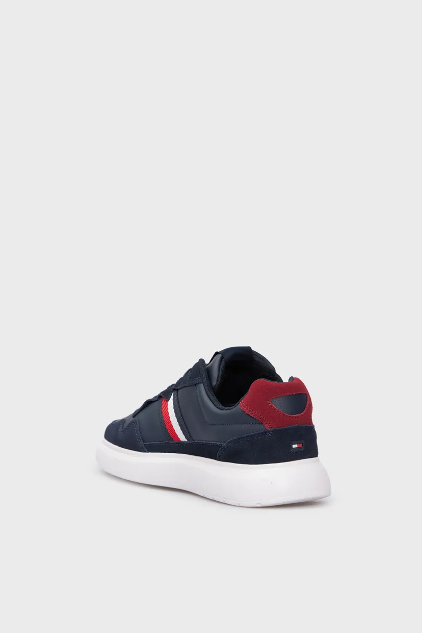 Чоловічі темно-сині шкіряні снікерси LIGHT CUPSOLE LTH MIX STRIPES 5