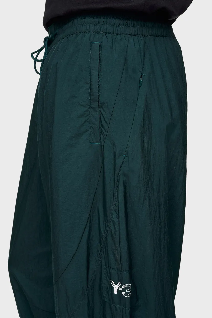 Мужские темно-зеленые спортивные брюки Y-3 RAW EDGE 3 STRIPES NYLON SHELL 5
