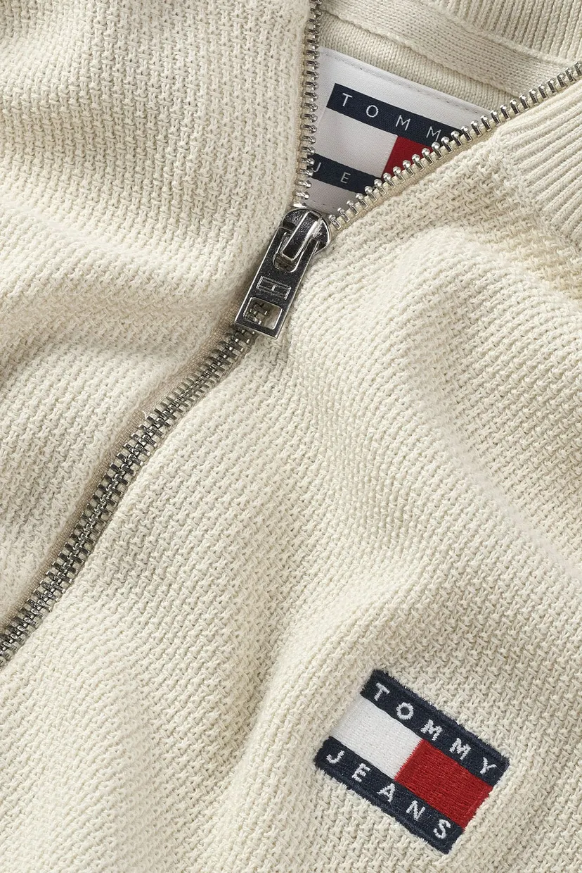 Чоловічий білий кардиган TJM REG ZIPTRU HI NECK SWEATER 4