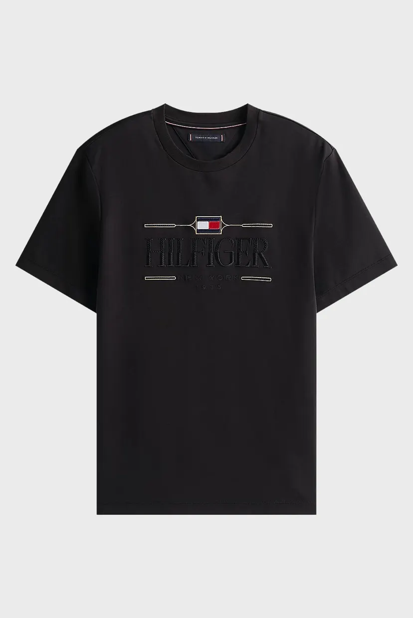 Чоловіча чорна футболка ICON HILFIGER TEE 5