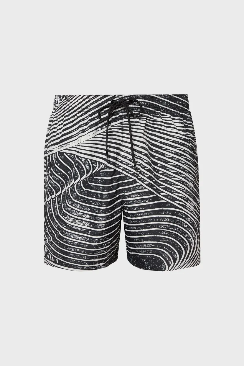 Чоловічі чорні плавальні шорти з візерунком MEDIUM DRAWSTRING-PLACED 6