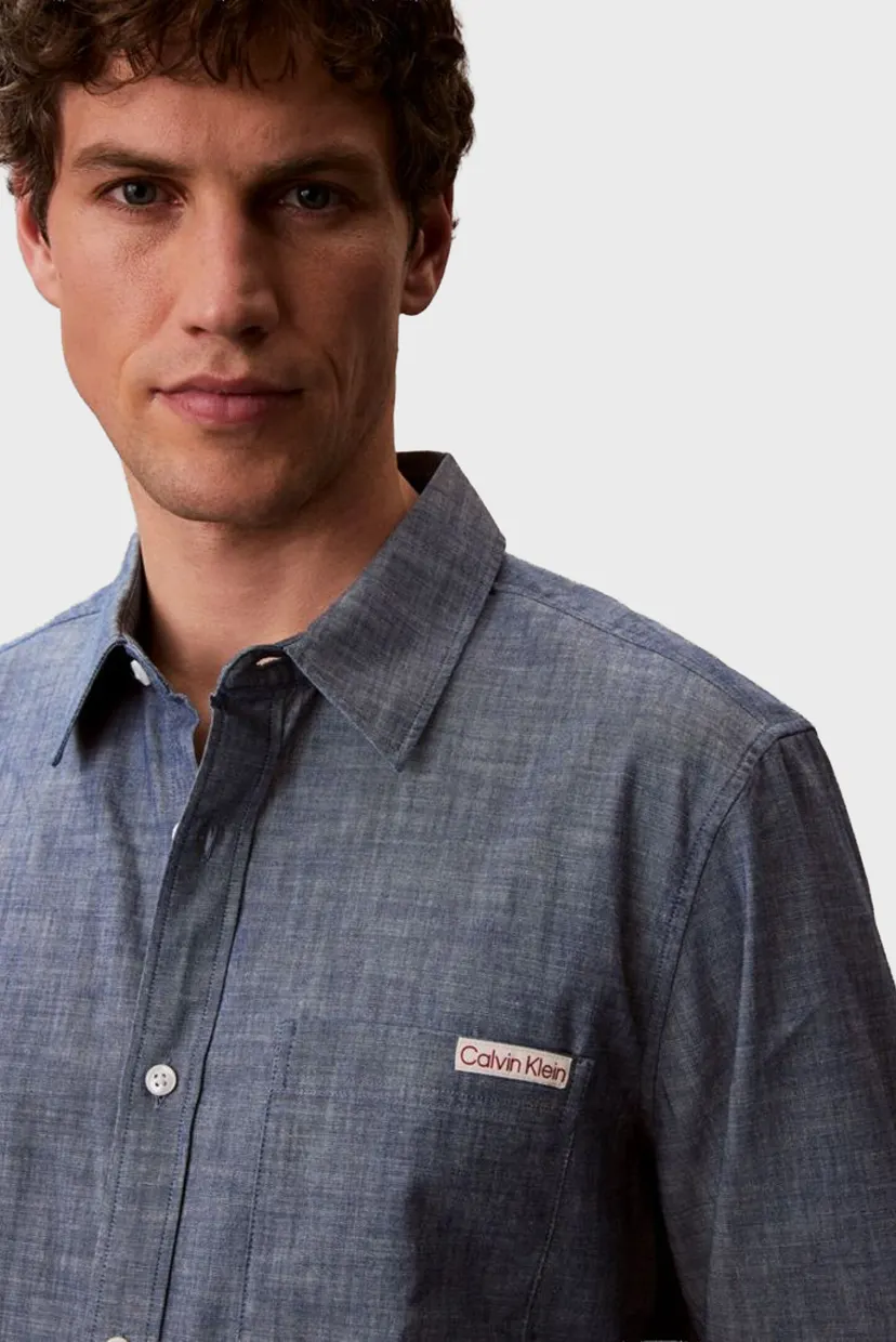 Мужская синяя рубашка CHAMBRAY 4