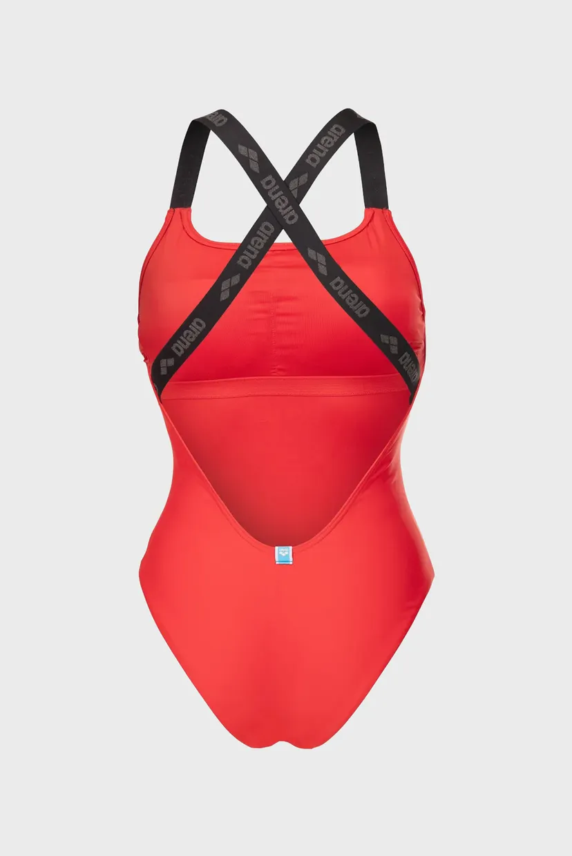 Женский красный купальник ELASTIC SOLID SWIMSUIT 5