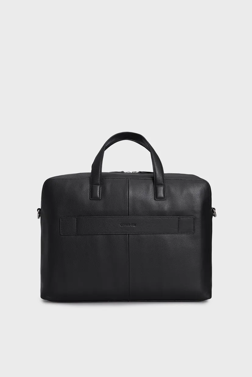 Чоловіча чорна шкіряна сумка для ноутбука BRIEFCASE JEFFREY 4