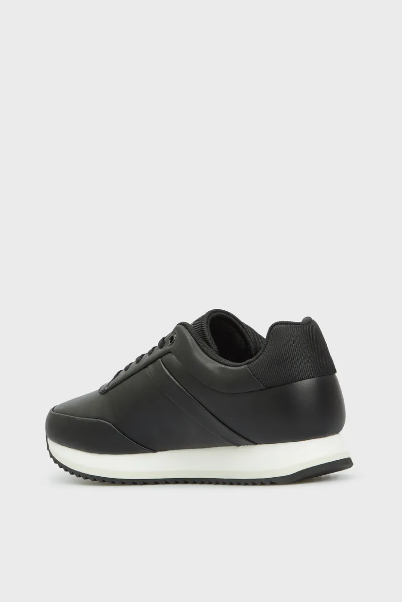 Женские черные кожаные кроссовки RUNNER LACE UP LTH 5