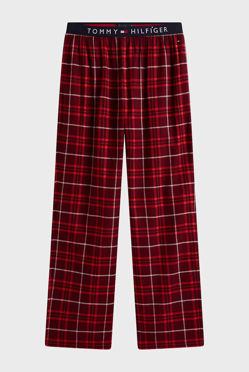 Чоловічі бордові картаті брюки FLANNEL 5