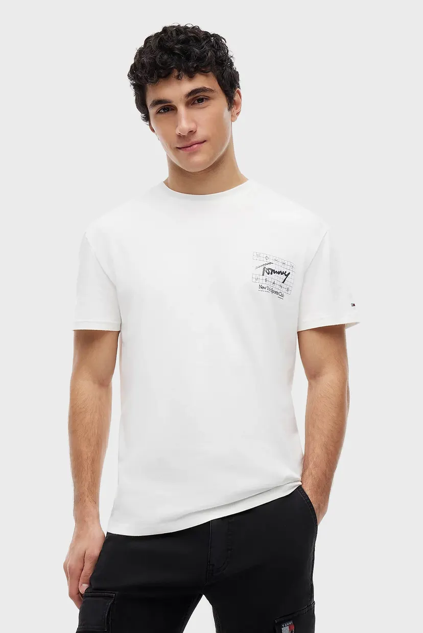 Чоловіча біла футболка REG SIGN FLAG SS TEE EXT 3