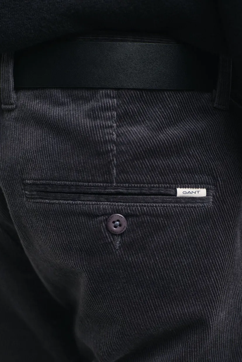Мужские черные вельветовые чиносы SLIM CORD CHINOS 5