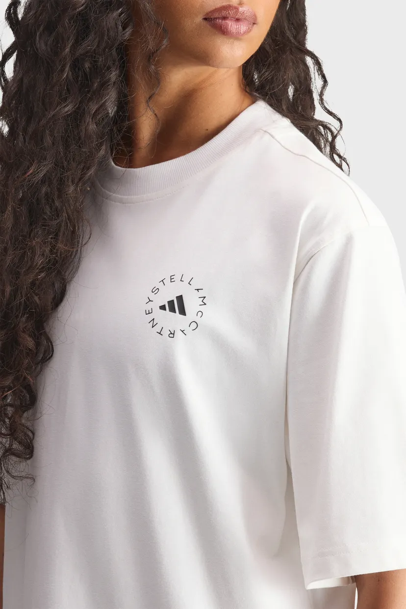 Женская белая футболка adidas by Stella McCartney Loose 4
