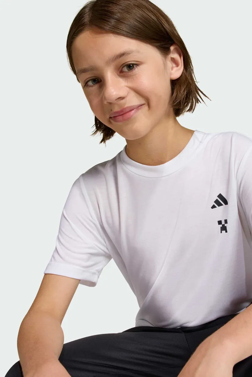 Детская белая футболка ADIDAS MINECRAFT TRAINING 4