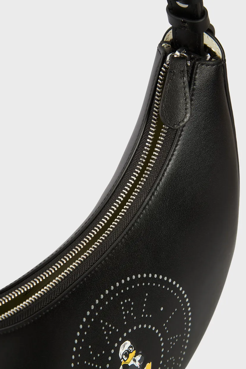 Женская черная кожаная сумка moon Karl x Disney 5