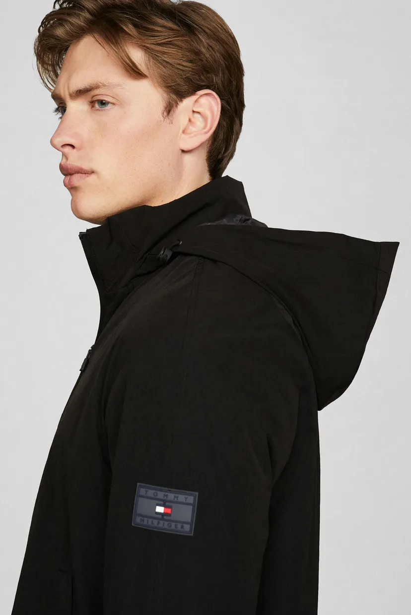 Чоловіча чорна куртка LIGHT WEIGHT HOODED JACKET 4