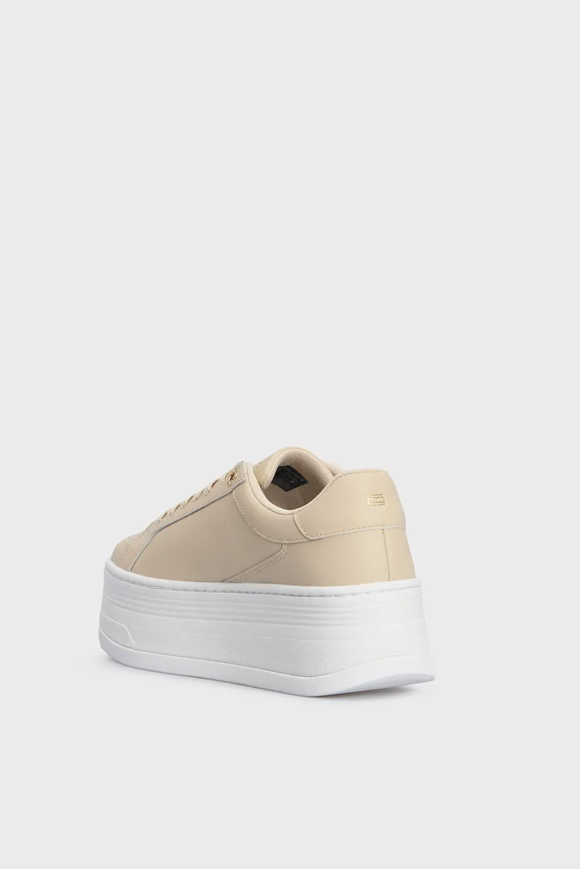 Жіночі бежеві снікерси TH PLATFORM SNEAKER LTHR 5