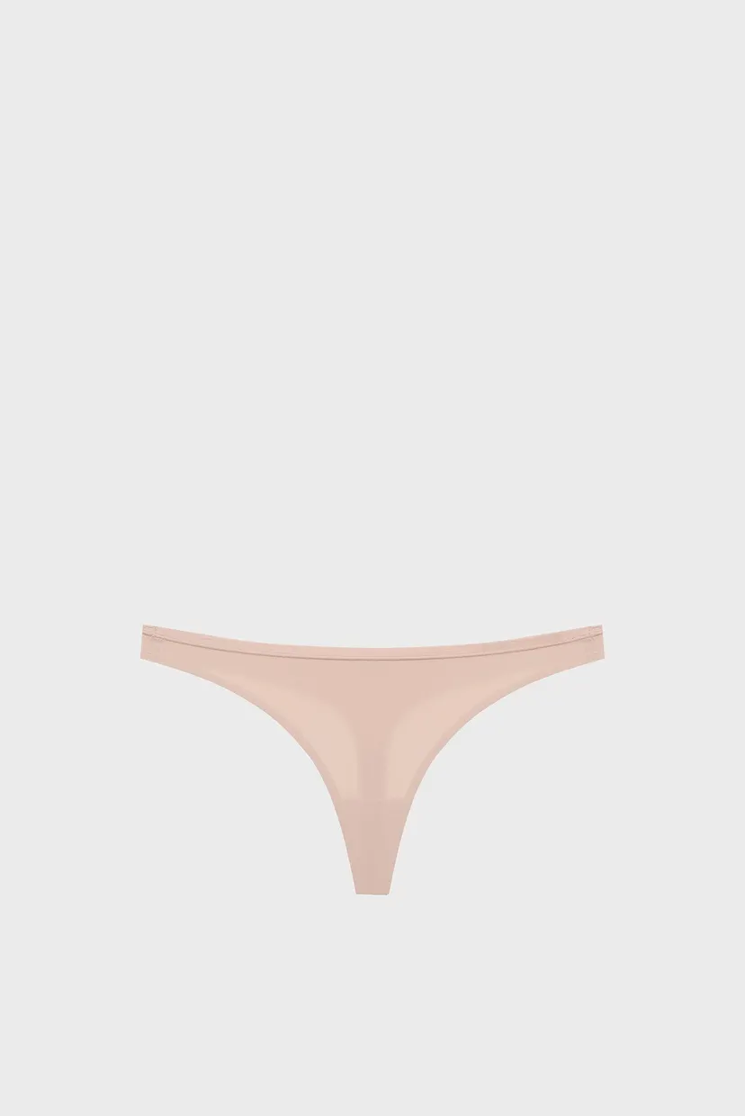 Жіночі бежеві трусики THONG 6