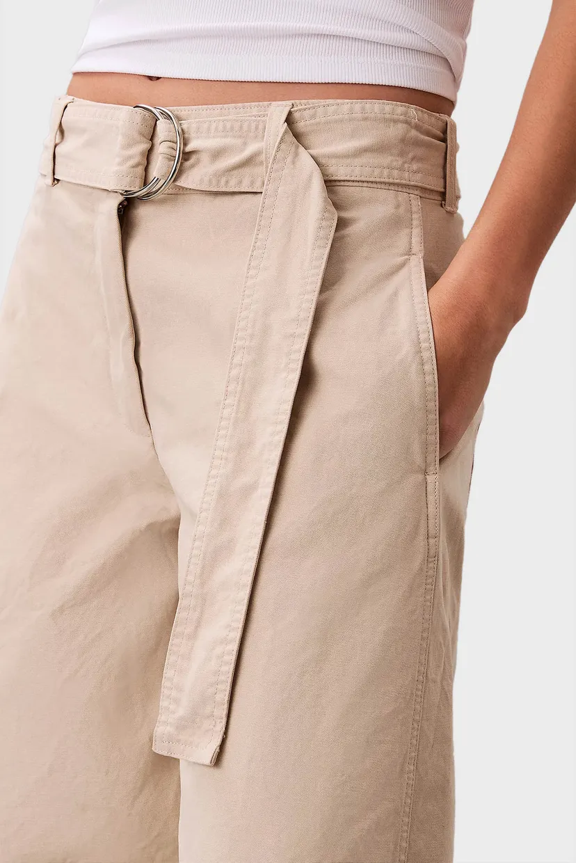 Жіночі бежеві брюки COTTON SEAMED PANT 5