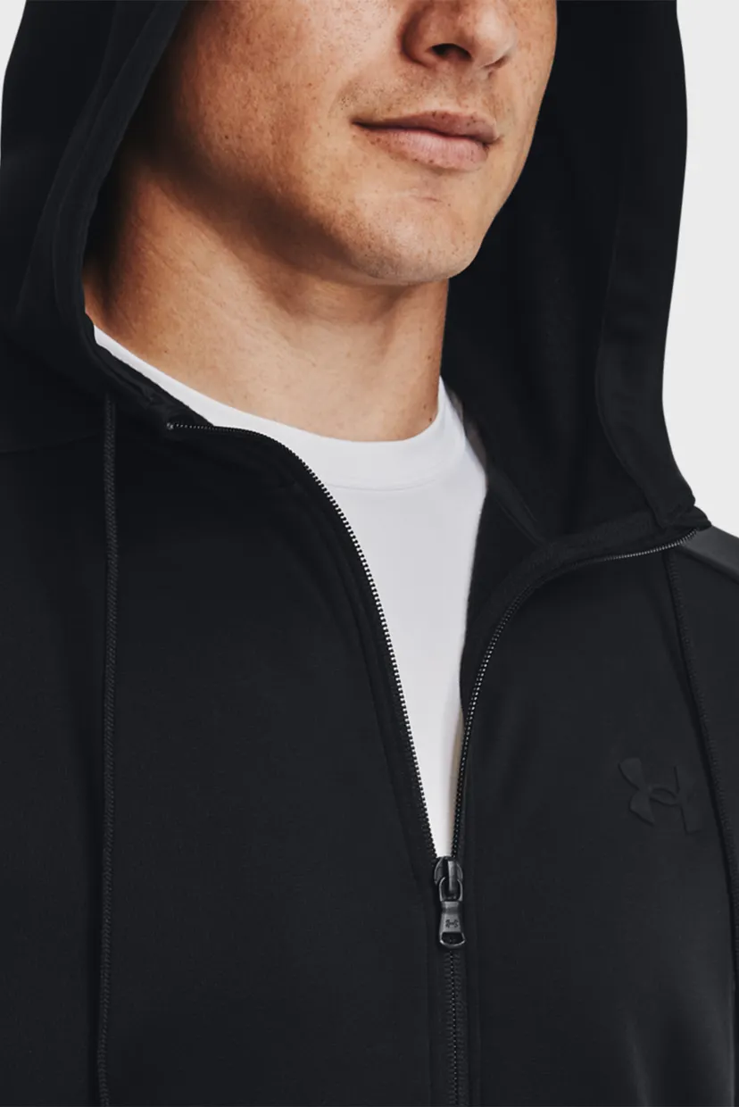 Чоловіче чорне худі UA Armour Fleece FZ Hoodie 4