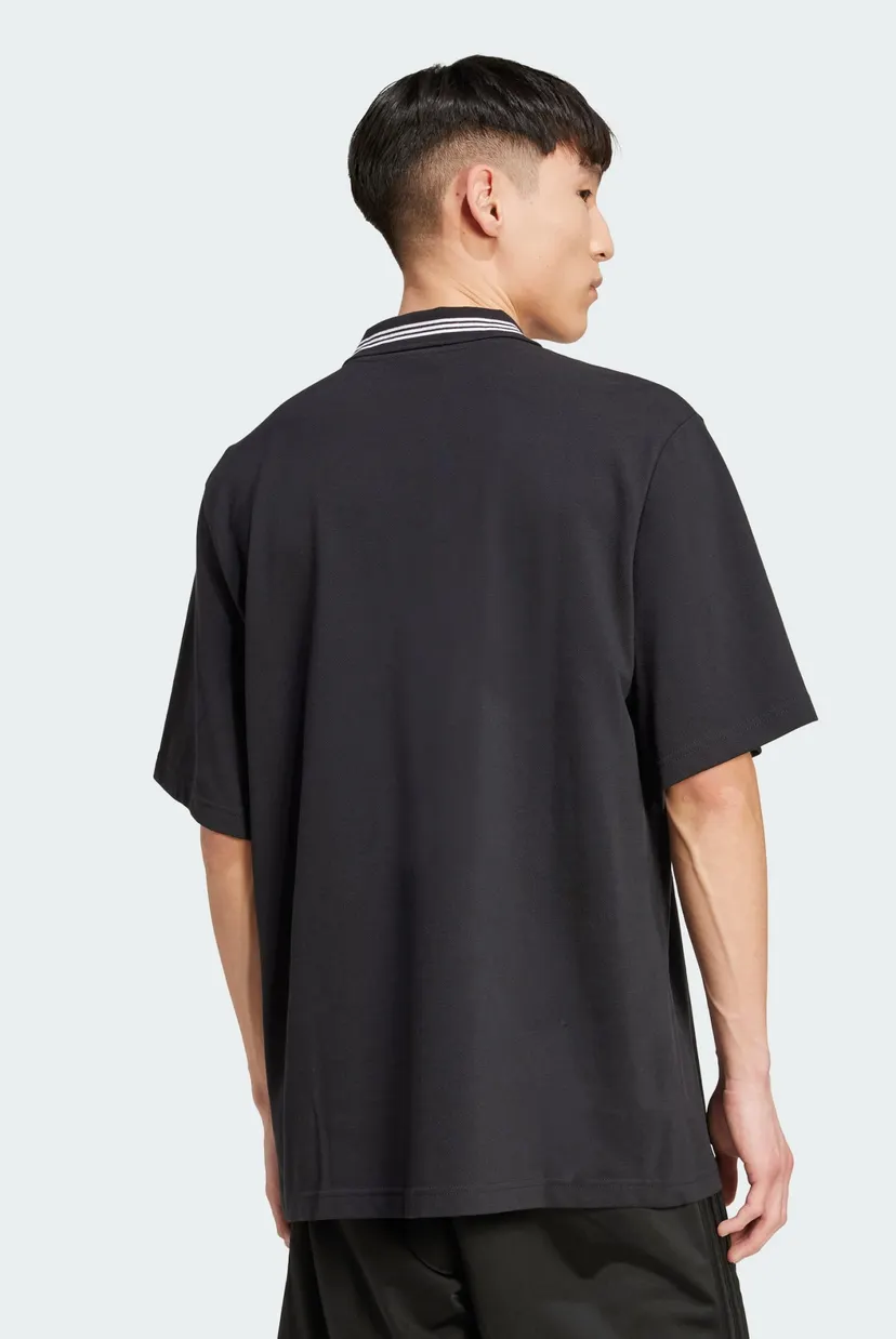 Мужское черное поло adidas Adicolor Loose 3