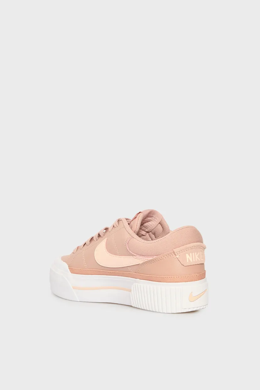Женские пудровые кожаные сникерсы WMNS NIKE COURT LEGACY LIFT 5