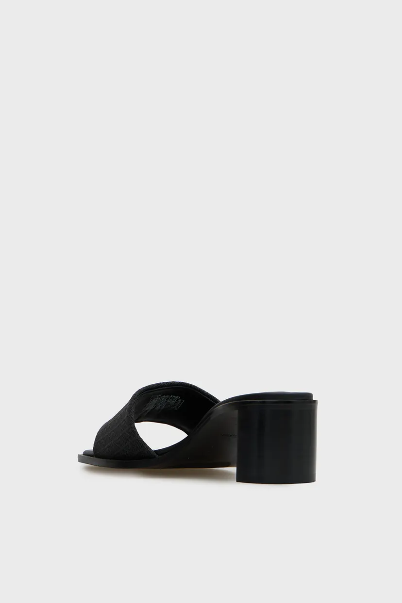 Жіночі чорні мюлі BLOCK HEEL 5