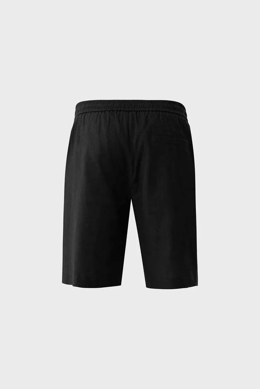 Чоловічі чорні лляні шорти DANIEL Basic linen shorts 6