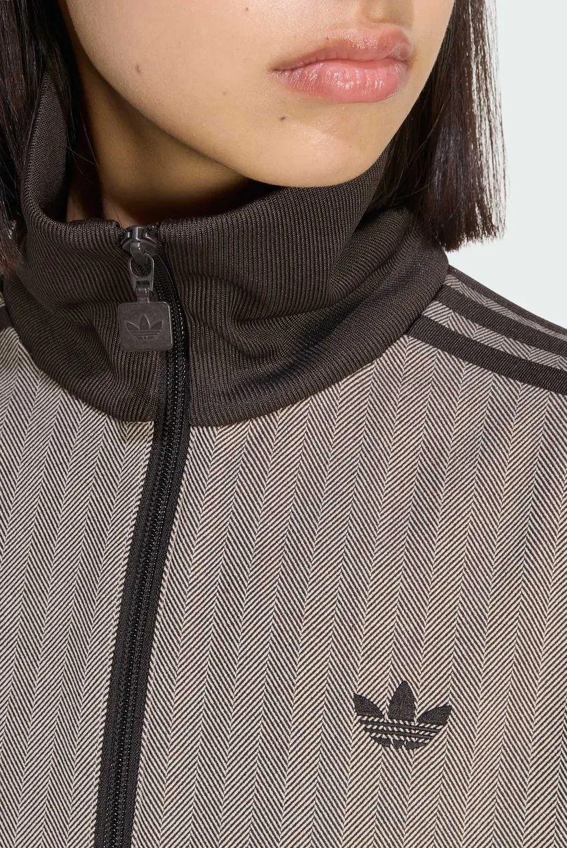 Жіноча бежева спортивна кофта з візерунком OG TWEED 4