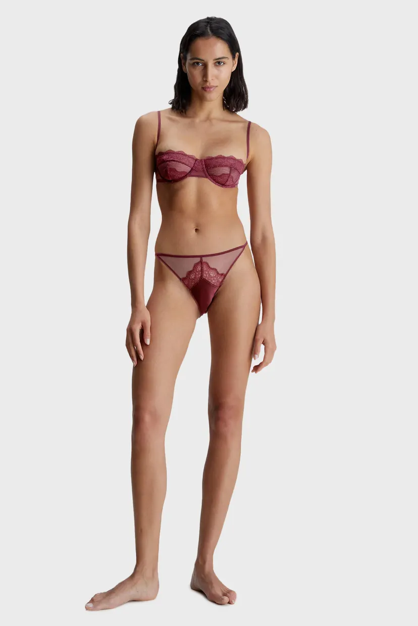Жіночий бордовий бюстгальтер UNLINED BALCONETTE 3