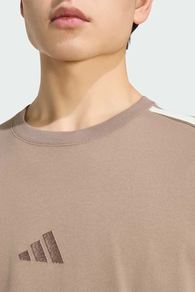 Мужская бежевая футболка ADIDAS KIT 3-STRIPES REGULAR 4