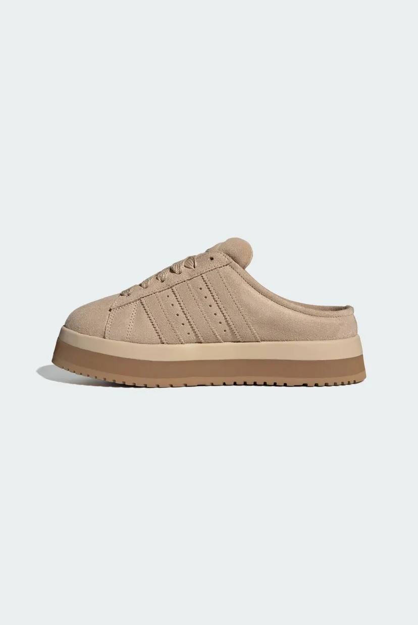 Женские бежевые замшевые клоги Campus 00s Winter Low 6