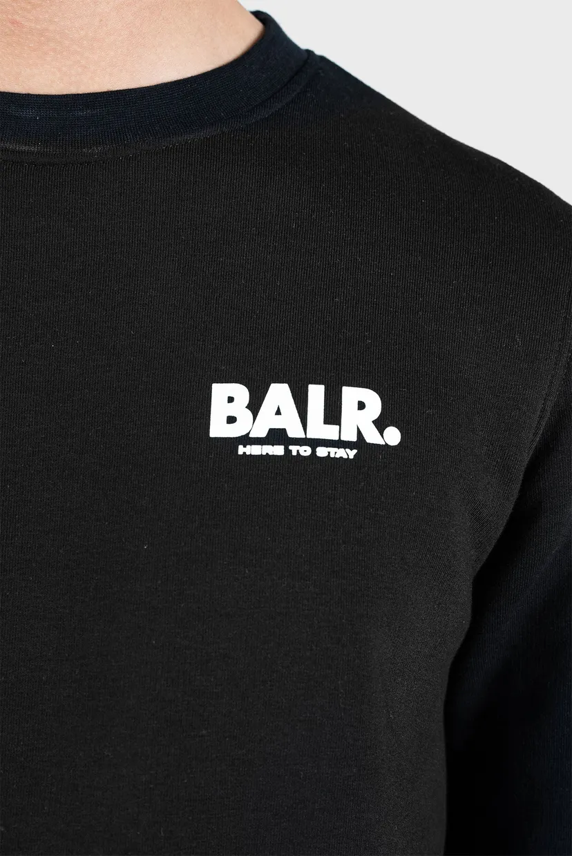 Чоловічий чорний світшот Olaf Straight H2S Globe Crewneck Jet 4
