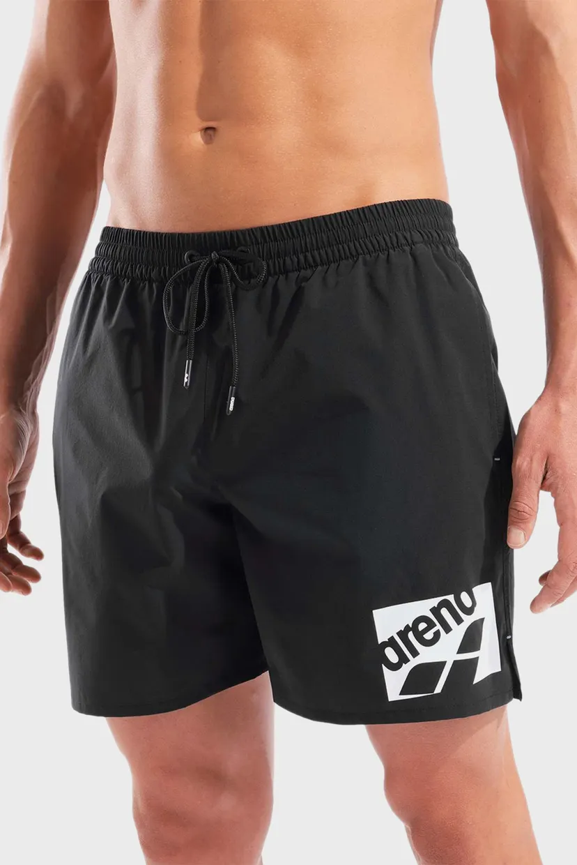 Чоловічі чорні плавальні шорти LOGO BOXER 4