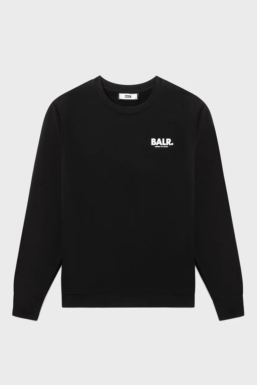 Мужской черный свитшот Olaf Straight H2S Globe Crewneck Jet 6