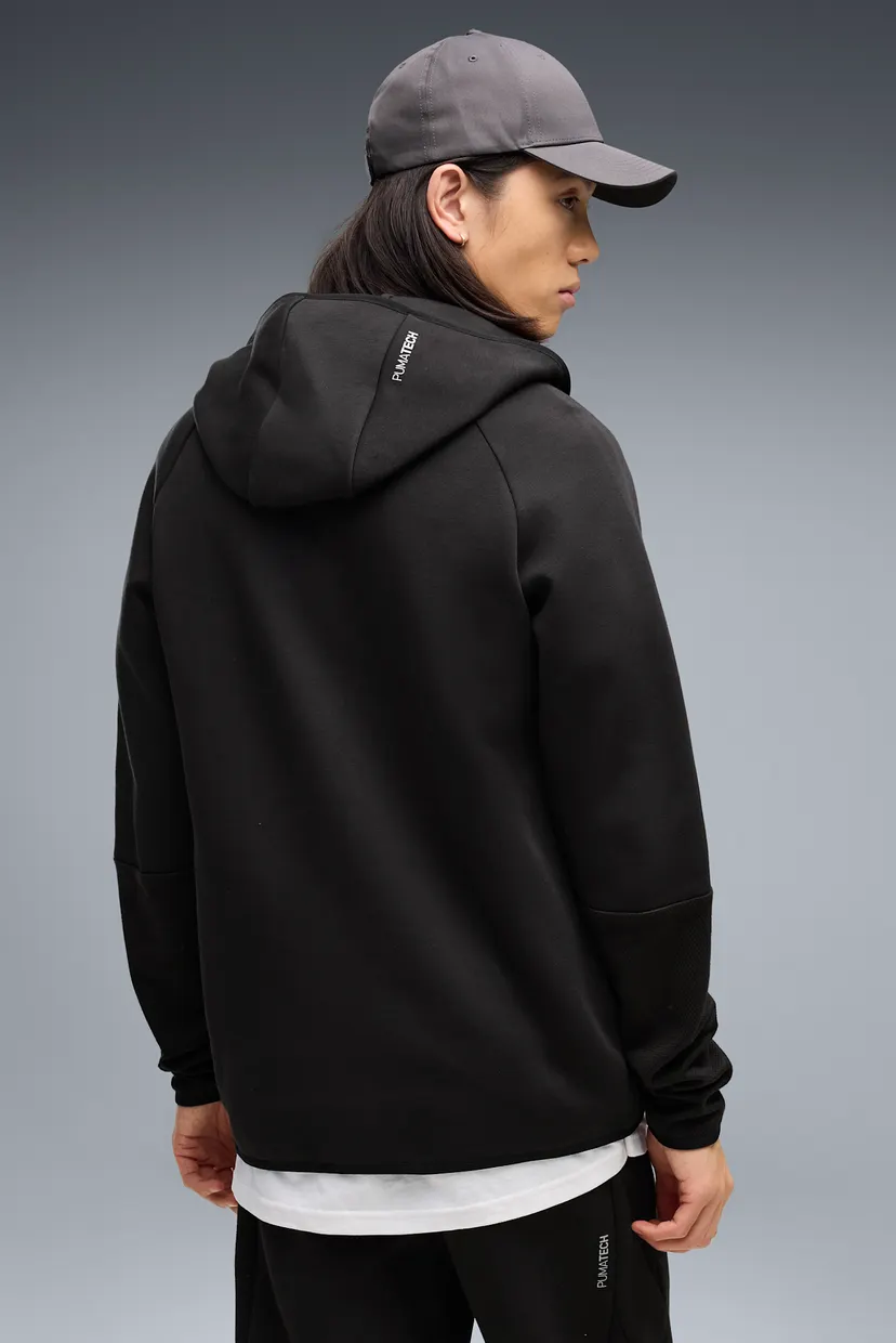 Мужское черное худи PUMATECH Elevated Slim Full-Zip Hoodie Men 3