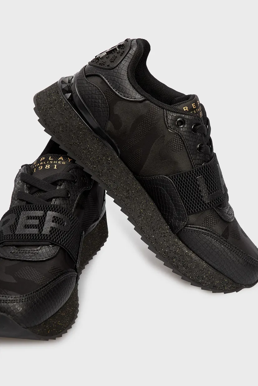 Mortiis ブラックメタル　BLACKL Жіночі чорні кросівки PENNY MIX Replay RS630081T — MD-Fashion